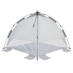 vidaXL Tente de plage gris libération rapide imperméable