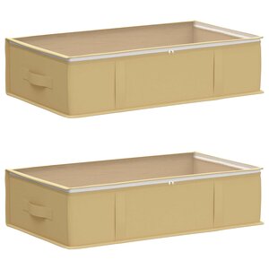 vidaXL Boîte de rangement avec fenêtre transparente 2 pc Tissu intissé