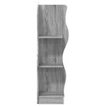 vidaXL Étagère d'angle Sonoma gris 34 x 33 x 102 cm Bois d'ingénierie