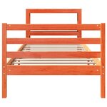 vidaXL Cadre de lit sans matelas cire marron 90x190 cm bois pin massif