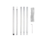 Perel Kit de fixation avec mât  corde et piquets  métal  diamètre 25 mm  hauteur 250 cm