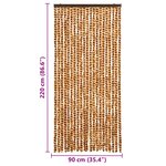 vidaXL Moustiquaire Ocre et blanc 90x220 cm Chenille