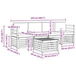 vidaXL Ensemble de canapés d'extérieur 5 pc Blanc et crème Polyester