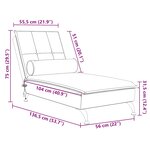 vidaXL Chaise longue de massage avec traversin vert foncé velours