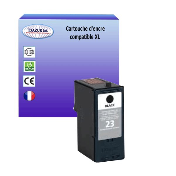 Cartouche compatible Lexmark N°23 - Noir - T3AZUR