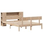 vidaXL Lit bibliothèque sans matelas 160x200 cm bois massif de pin