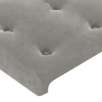 vidaXL Tête de lit avec oreilles Gris clair 103x16x118/128 cm Velours