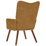 vidaXL Chaise de relaxation Marron Velours