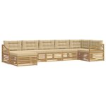 vidaXL Ensemble de canapés d'extérieur 7 pc Blanc et Beige