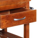 vidaXL Chariot de cuisine 100x48x89 cm Bois d'acacia massif