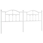 vidaXL Tête de lit métal blanc 193 cm