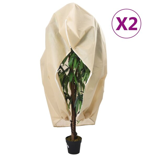 vidaXL Housses de protection pour plantes avec fermeture éclair 2 Pièces