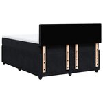 vidaXL Sommier à lattes de lit avec matelas Noir 140x200 cm Velours