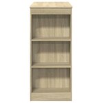 vidaXL Table de bar avec étagères chêne sonoma bois d'ingénierie