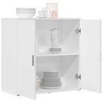 vidaXL Buffet blanc 79x38x80 cm bois d’ingénierie