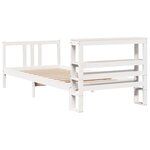 vidaXL Cadre de lit avec tête de lit blanc 90x200cm bois de pin massif