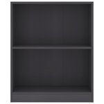 vidaXL Bibliothèque Gris 60x24x76 cm Bois d'ingénierie