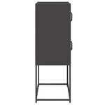 vidaXL Buffet haut noir 68x39x107 cm acier