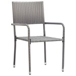 vidaXL Ensemble de salle à manger pour jardin 7 Pièces Gris polyrotin