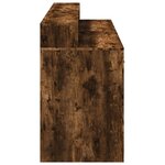 vidaXL Bureau et lumières LED chêne fumé 160x55x91cm bois d'ingénierie