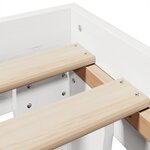 vidaXL Cadre de lit sans matelas blanc 150x200 cm bois de pin massif