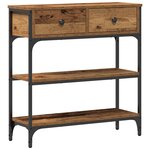 vidaXL Table Console avec tiroir Bois ancien 72 5 x 25 x 75 cm