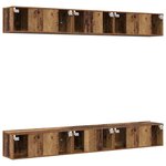 vidaXL Ensemble meuble TV 6 Pièces Bois ancien 80 x 30 x 30 cm