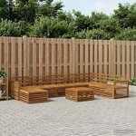 vidaXL Ensemble de canapés d'extérieur 9 Pièces Naturel