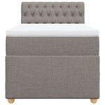 vidaXL Sommier à lattes de lit avec matelas Taupe 90x190 cm Tissu