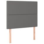 vidaXL Sommier à lattes de lit avec matelas Gris 100x200 cm Similicuir