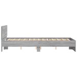 vidaXL Cadre de lit avec tête de lit sonoma gris 135x190 cm