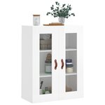 vidaXL Armoire murale blanc brillant 69 5x34x90 cm