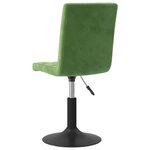 vidaXL Chaises pivotantes à manger lot de 2 vert foncé velours