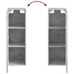 vidaXL Cabinet de Salle de Bain Mural Gris béton 33 x 34 5 x 60 cm