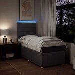 vidaXL Sommier à lattes de lit avec matelas Taupe 80x200 cm Tissu
