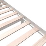 vidaXL Cadre de lit sans matelas blanc bois de pin massif