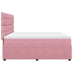 vidaXL Sommier à lattes de lit avec matelas Rose 180x200 cm Velours