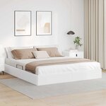 vidaXL Lit de Rangement avec matelas Blanc pur 183 x 213 cm Faux cuir