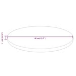 vidaXL Dessus de table rond Marron clair Ø40x1 5 cm Bois chêne traité