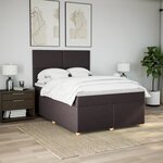 vidaXL Sommier à lattes de lit avec matelas Marron foncé 160x200 cm
