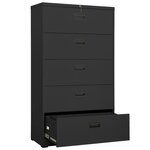 vidaXL Classeur Anthracite 90x46x164 cm Acier