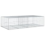 vidaXL Panier gabion avec couvercle 200x100x50 cm fer galvanisé