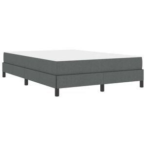 vidaXL Lit à ressorts avec matelas Gris foncé 140 x 200 cm tissu