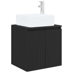 vidaXL Vanité de lavabo mural Noir 49 5 x 41 x 63 cm Bois d'ingénierie