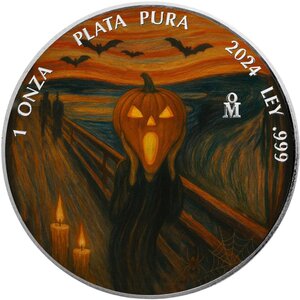 Pièce de monnaie en Argent g 31.1 (1 oz) Millésime 2024 Spooktacular Art SCREAM