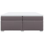 vidaXL Sommier à lattes de lit avec matelas Gris 200x200 cm Similicuir