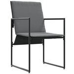 vidaXL Chaises de jardin 4 Pièces Noir et anthracite 50.5 x 59 x 81.5 cm