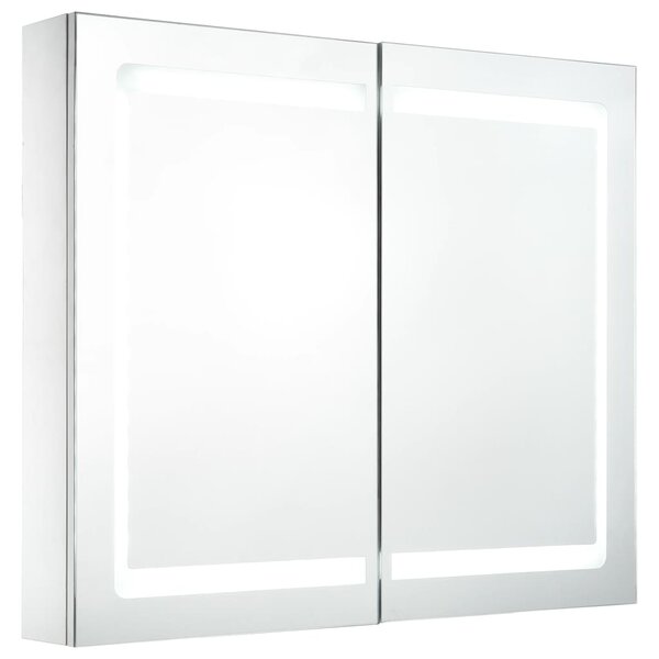 vidaXL Armoire de salle de bain à miroir LED 80x12 2x68 cm