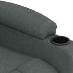 vidaXL Fauteuil de massage Gris foncé Tissu