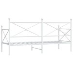 vidaXL Lit de repos sans matelas blanc 90x200 cm acier